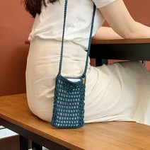핸드폰 미니 네트백 DIY키트(동영상포함), 602-살구베이지