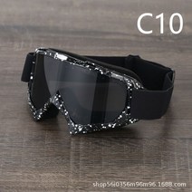 스키고글 스노우보드고글 스포츠고글 고글 스키헬멧 X600 라이딩 장비 오프로드 안경 오토바이 스키 막이 모래, C10 블랙테두리 화이트 도트 그