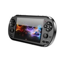 레트로게임기 게임보이 휴대용 게임기 미니 오락기 X1 게임 패드 4.3 인치 게임 콘솔 PSP 128 비트 게임 콘, 01 black_01 as show