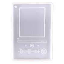 슈퍼 글로스 에폭시 수지 음악 펜던트 곰팡이 키 체인 캐스팅 실리콘 곰팡이 DIY 공예 폴리머 점토 보석 제조 도구, 하얀색