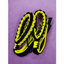 무에타이 헤어밴드 킥복싱 완장 몽콘 수제 머리띠 프랏지앗 아대 세트, 블랙 옐로우 팔찌 폭 3cm