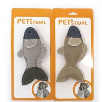 강아지장난감 오가닉물고기 x3개 애견장난감, 없음