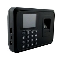 보안 시스템 생체 지문 출석 공장 USB 핑거 스캐너 시간 카드 보관함 무료 소프트웨어 암호 2.4 인치, 한개옵션0