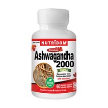 Nutridom 뉴트리돔 아쉬와간다 아슈와간다 추출물 Ashwagandha 2000 60베지캡슐 인도인삼 GMP