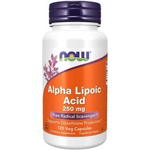 나우푸드 알파리포산 250mg 120정 대용량, 120 Count (Pack of 1)