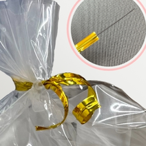 포장용 철끈 빵끈 골드 10cm 금색 철사 쿠키 선물 리본 타이