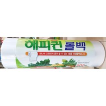 롤백(해피퀸 중 30x40 500매) 12개 위생롤백 투명 롤비닐 akxmfhfqor, 1