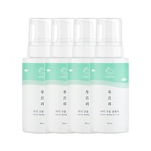코리아나 푸르리 버블 저자극 바디워시 피부 장벽 강화 건조 판테놀 세라마이드 알란토인 보습 진정 유아 태열 땀띠 케어 어른 추천 베이비 아기 바디 얼굴 클렌저, 300ml, 4개