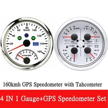 HD 85MM 120 KMH 160 200 GPS 속도계 디지털 타코 4 In 1 오일 압력 수온 볼트 연료 게이지, 06 160kmh Gauge Set WS