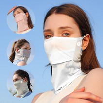 여성 얼굴 햇빛가리개 자외선차단 마스크 골프 UM-5247, 그레이