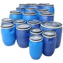 플라스틱 공드럼통 PE 드럼용기 말통 밀폐락 드럼통, 150L 수도꼭지 포함 풀세트