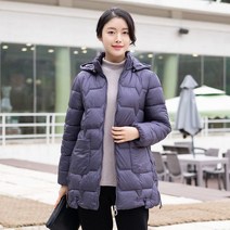 모슬린 엄마옷 후드 패딩점퍼 EJP211110 마담 미시옷 중년여성의류 빅사이즈 50대 60대여성옷