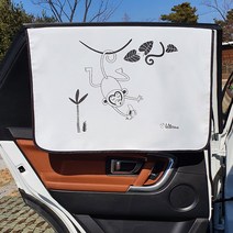 유트러스 차량용 햇빛가리개 50 x 70 cm, 03 원숭이, 1개
