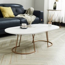 이프유샵 일립스 낮은 1200 거실 테이블 소파 좌식 티 화이트 골드 대리석 마블 패턴 원형 타원형 라운드 예쁜, 일립스_낮은1200/2. 화이트/골드