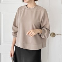 [조아맘] [MADE] 치즈 라글란 맨투맨 티 ss