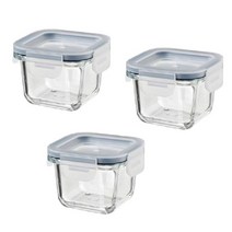 이케아 IKEA 365+ 사각 식품보관용기 180ml 3개, 8개