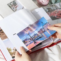 웨딩앨범 프리미엄원단 커플사진앨범 포켓포토앨범 나만의앨범, 03)리브리움 사진앨범 레드