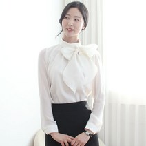 플라잉걸 왕리본블라우스 정장블라우스 유니폼블라우스
