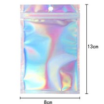 50Pcs 냄새 증거 가방 플랫 호 일 지 플락 주머니 Resealable 지 플락 가방 Mylar 가방 쥬얼리 소매 디스플레이 액세서리 저장소