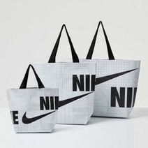 나이키 리유저블 쇼핑백 에코백 휴대용 장바구니 타포린 가방, 중(M) 51X46cm, 혼합색상