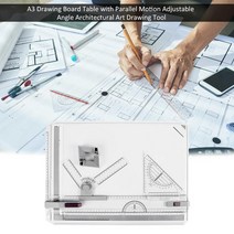 제도판 제도기 책상 건축사 스탠다드 휴대용 테이블 Portable A3 Drawing Board Table with Parallel Motio