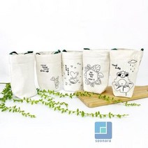 TD 캔버스 에코 텀블러 백 보냉 가방 만들기 취미 키트 미술 재료 DIY, 1. 행복한 날