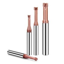 PRECISION-3 플루트 스레드 밀링 커터 HRC55 메트릭 카바이드 엔드밀 CNC 라우터 비트 솔리드 cnc용, 08 M4-0.7