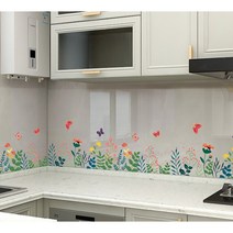 주방 타일 벽 벽면 기름튐 오염 방지 보호 시트지 쪽