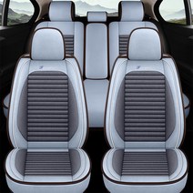 대부분의 4 도어 세단 패치워크 카시트 커버 아마 쿠션 시즌 범용 통기성 자동차 보호 트럭 Suv 밴, 09 PQ4845PCBlueGrey