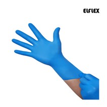 엘플렉스다이아텍스파란니트릴장갑DP-350자동차 기계 산업 정비 식품용 검사용, L (1팩)