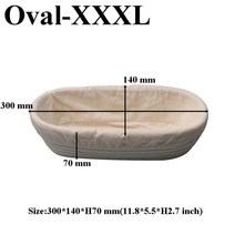 자전거바구니 미니벨로 짐 앞 뒤 장 라이너 사워 도우 발효 도구가있는 다양한 크기의 천연 등나무 banneton 원형 및 타원형 국가 빵 교정, 타원형-xxxl