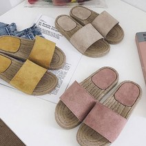 디케이커머스 라탄 슬리퍼 슬림 여름슬리퍼 린넨 여성 뮬 슬리퍼형샌들