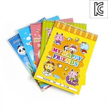 남녀공용 캐릭터 종합장(25매)/남여공용/문구류 10개 세트, 종류_여러가지 골고루(혼합)