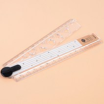접이식자 30cm 플라스틱 간단모양 도형자 초등학생준비물 문구용자