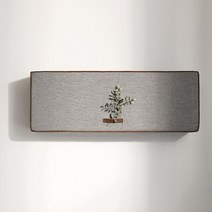 보웰 빈틈없는 에어컨 커버 벽걸이, 라운드M/라이트그레이