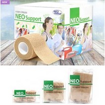 NEO 자가접착식 탄력보호대 스포츠테이핑 밴드 붕대 손가락 무릎 발목 보호대 근육 테이프, 3.네오서포트3인치(7.5cmx4.5)