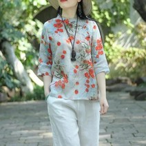 리마커블스토어 린넨 블라우스 아사면셔츠 라운드 통풍 박시 빈티지 모임룩