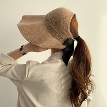 블루씨티 벨크로 라피아햇 여름 썬캡 밀짚 챙 모자