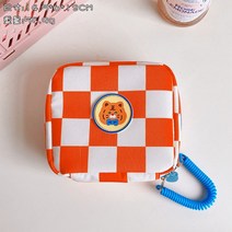 대용량 숙모 수건 보관 가방 휴대용 위생 목화 가방 월간 가방에 일본 귀여운 만화 소녀, 공원 호랑이 4 # 나비 넥타이