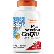 고흡수 코엔자임Q10 with 바이오페린 100mg 120 베지캡슐, 120캡슐