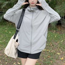 IBOY UGIRL XU0076C NEW 여성 여름 자외선차단 긴팔 얇은 후드 집업 아우터
