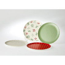 모던하우스 L 뱀부파이버 패턴 원형접시 4P_겨울 NK0622027, 20x20x1.6cm, 사진참조, 4P세트