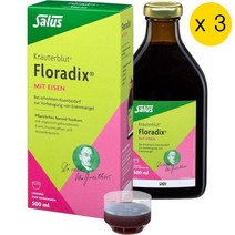 살루스 철분제 Floradix 500ml x 3개 마시는 액상