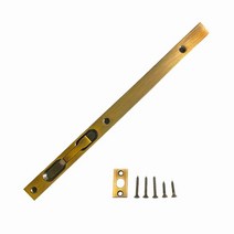 RANIT 30.5cm(12인치) 스테인리스 스틸 보안 숨겨진 슬라이드 볼트 잠금 장치 안전 가드 레버 도어 액션 플러시 걸쇠 가구 하드웨어 피팅 액세서리용 실버, Brass