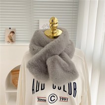 폼폼스카프 주문 제작금 고퀄 교차 넥워머 모조모피 솔리드 무지 라이크 토끼털머플러 겨울 1689278949