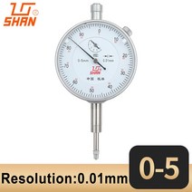 Shan-100% 오리지널 다이얼 표시기 정밀도 0.01mm 다이얼 표시기 게이지 미터 해상도 표시기 게이지 측정 도구, 01 shan 0-3mm 0.01