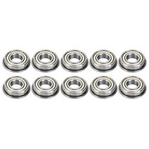 10Pcs F6900ZZ Flanged Bearing High Speed Double-Sided Seal Deep Groove Raceway Ball Bearing 10x22x6, 1