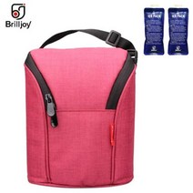Brilljoy 아이스 가방 termos 가방 음식 따뜻하게 양동이 병 가방 절연 가방 bolso termico biberon 출산 핸드백 수유 병, and 2 ice packs
