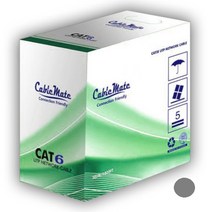 케이블메이트 CAT6 305M 그레이 단선 UTP 랜케이블 랜선 시공용 납품용, cat.6 305m 그레이