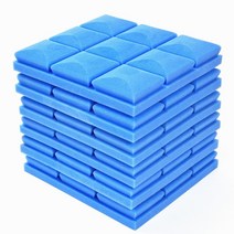 방음재 흡음재 방음스펀지 스튜디오 어쿠스틱 폼 패널 흡음 스폰지 드럼 방음벽, 파란색, 테이프가있는 24pcs